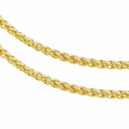 3mm/5mm Franco Chain Gold Plated Necklace-silviax