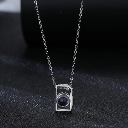 Camera Projection Personalized Custom Memorial Photo Necklace Picture Inside-silviax