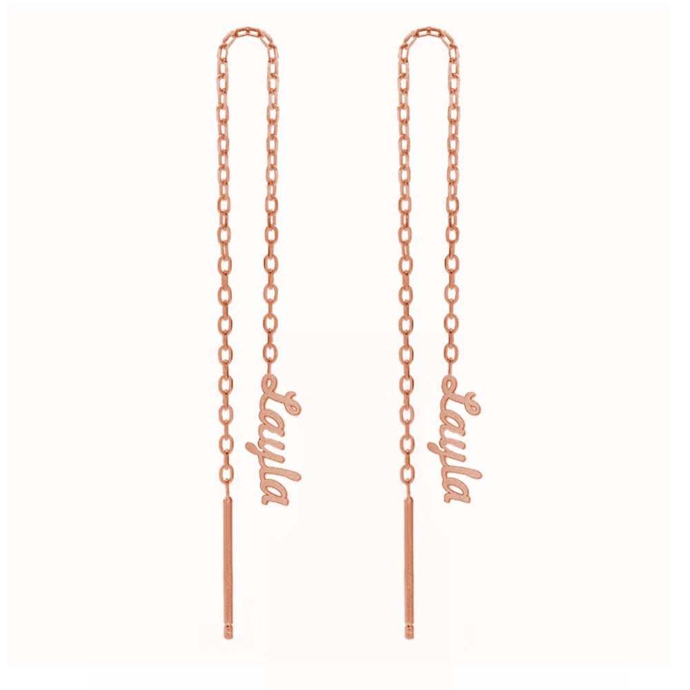 Drop Personalized Gold Plated Name Earrings-silviax