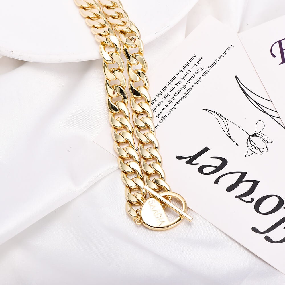 10mm Cuban Chain With Round Pendant Engrave Name Personalized Custom Gold Plated Engraved Necklace