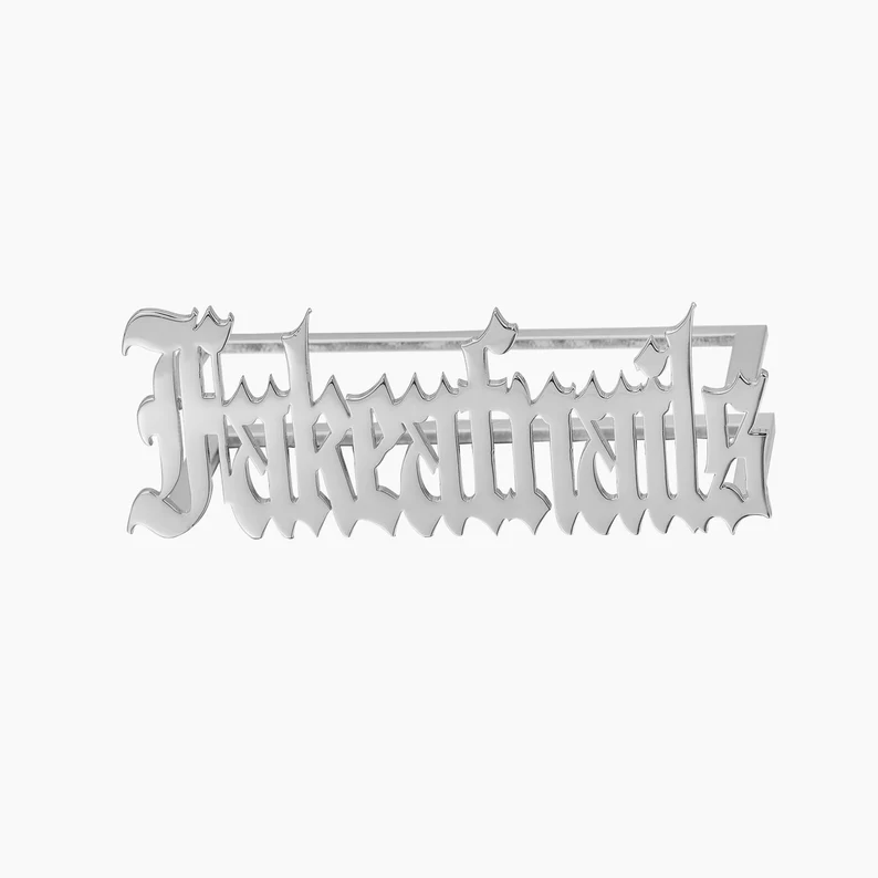 Custom Knuckles Name Ring Gold Plated Large Old English Nameplate Ring-silviax