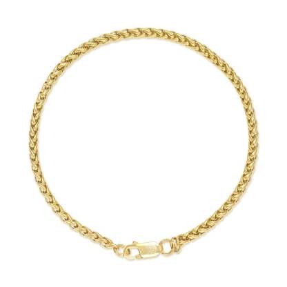 3mm/5mm Franco Chain Gold Plated Bracelet-silviax