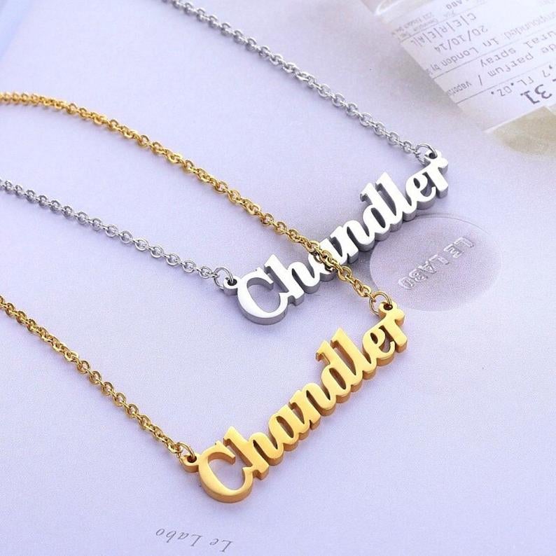 Gold Plated Personalized Name Necklace Silviax 