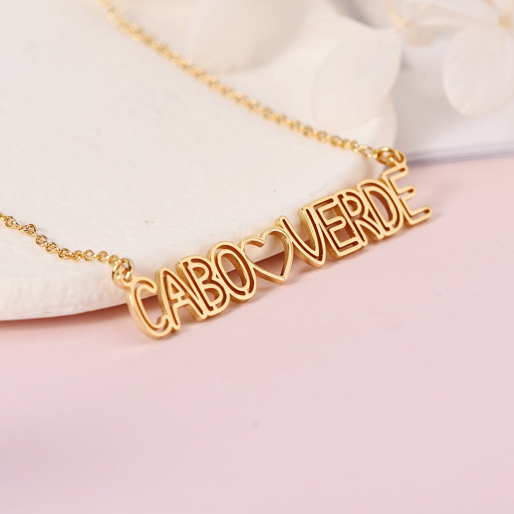 Couple Pendant Gold Plated Custom Name Necklace-silviax