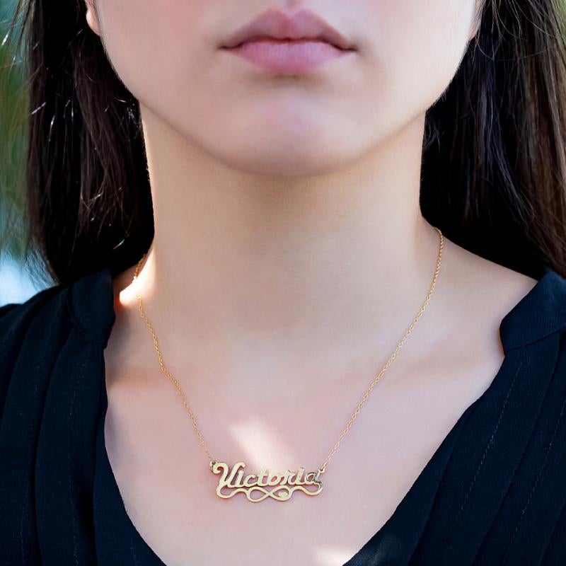 Infinity Heart Gold Plated Personalized Name Necklace-silviax