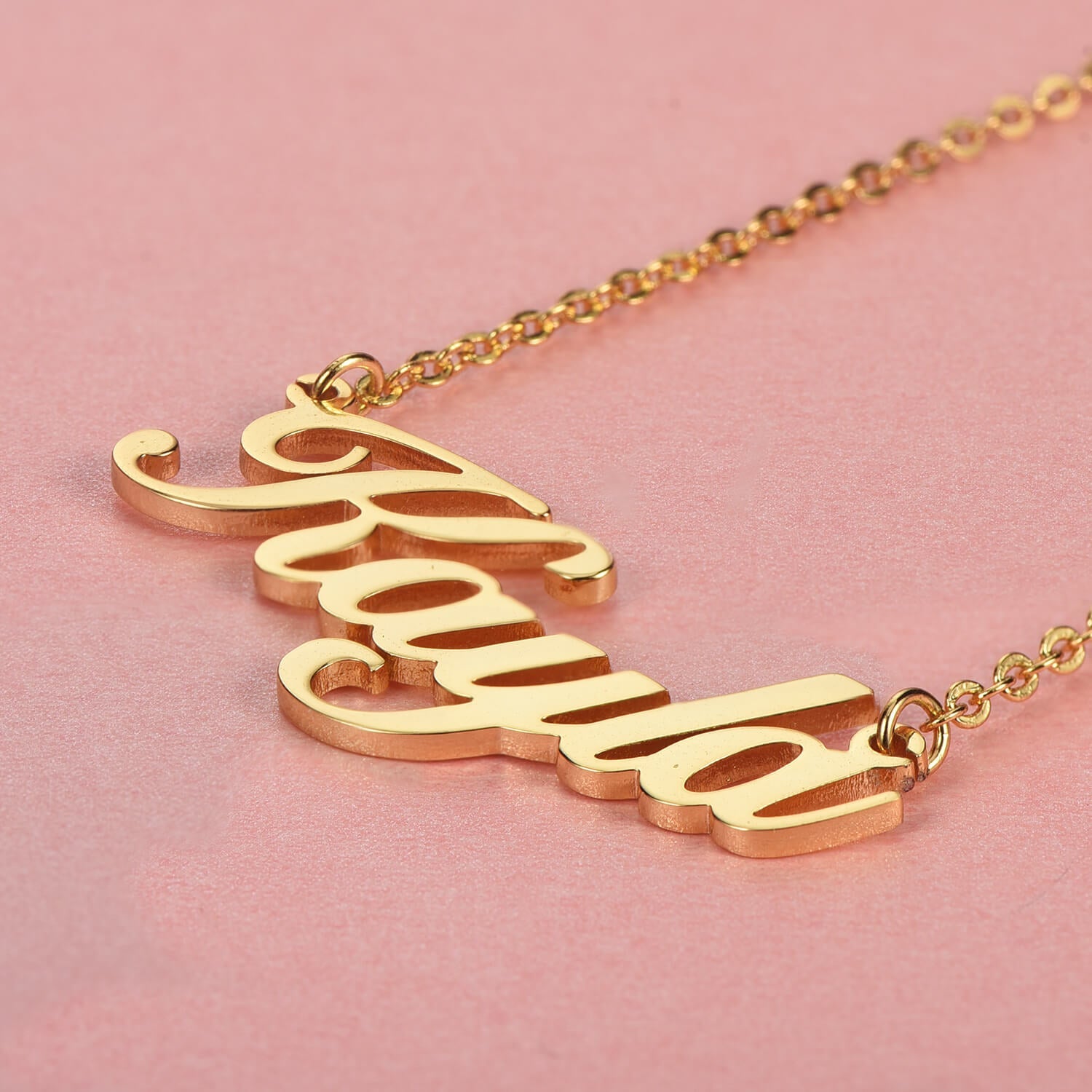 Nameplate Pendant Personalized Custom Gold Plated Name Necklace-silviax