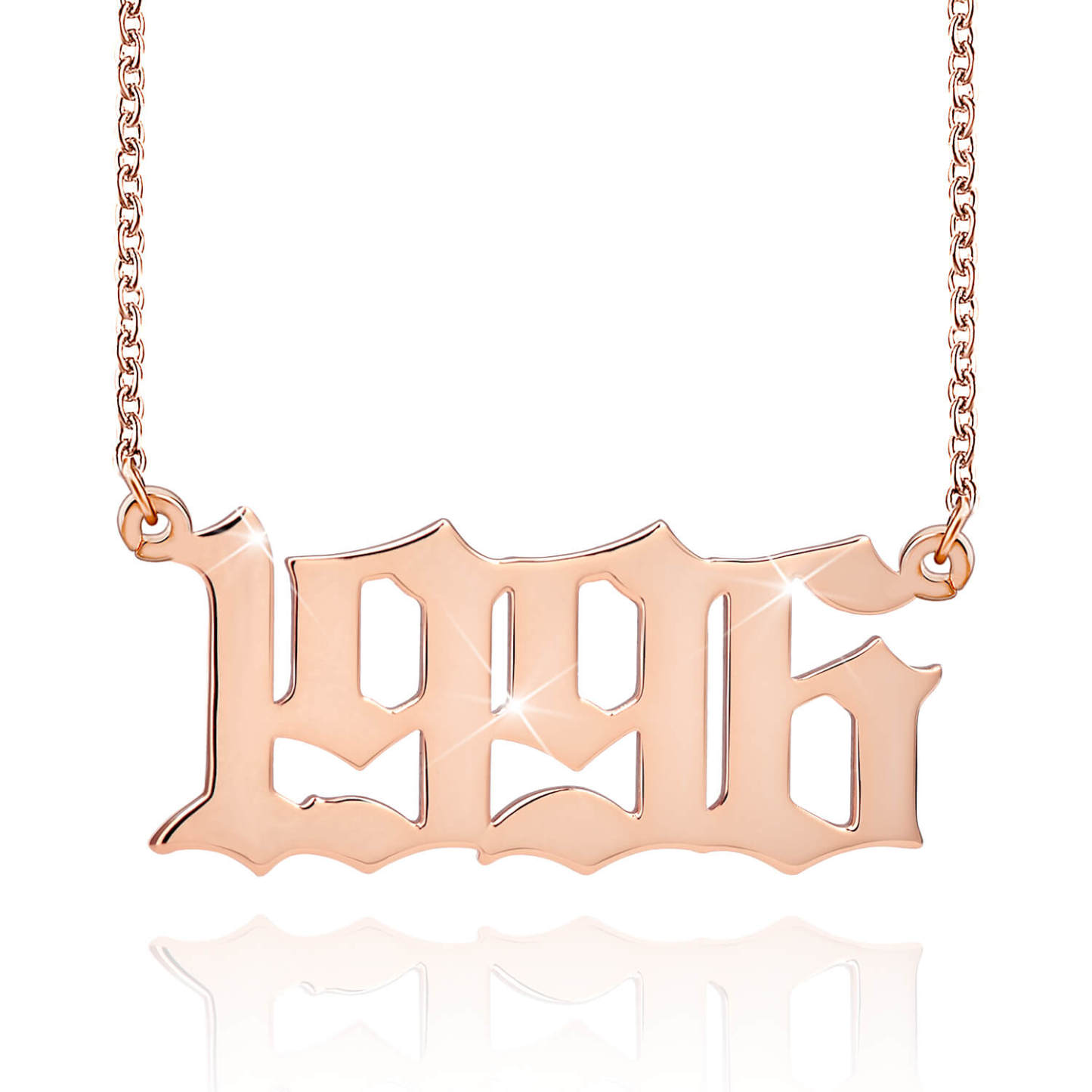 Birth Year Number Gold Plated Personalized Necklace-silviax