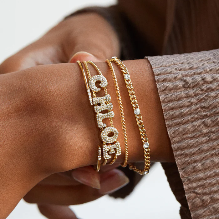 Personalized Slider Letter Adjustable Name Bracelet-silviax