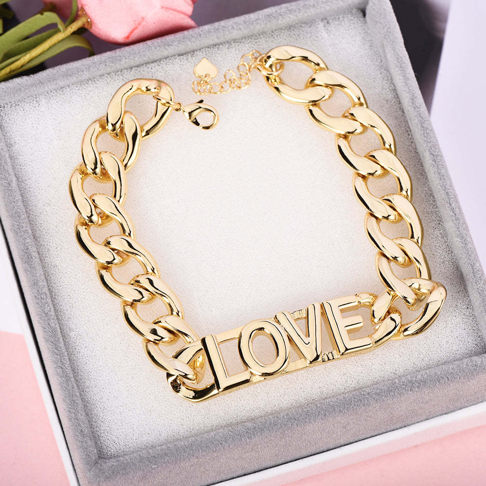 12mm Personalized Name Bracelet Cuban Link Chain Gold Plated Bracelet-silviax