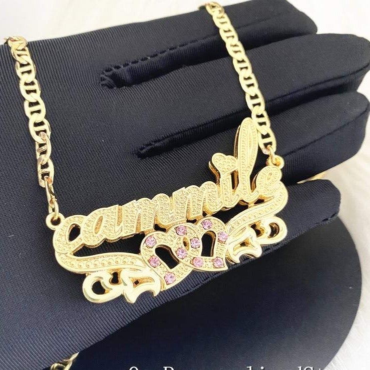 Two Tone Name Necklace | Unique 