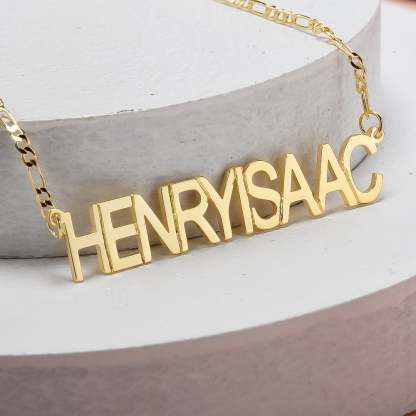 Gold Plated Personalized Capital Letter Name Necklace-silviax