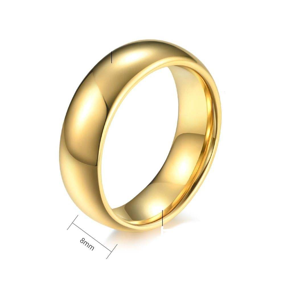 4mm 6mm 8mm Gold Plated Ring-silviax