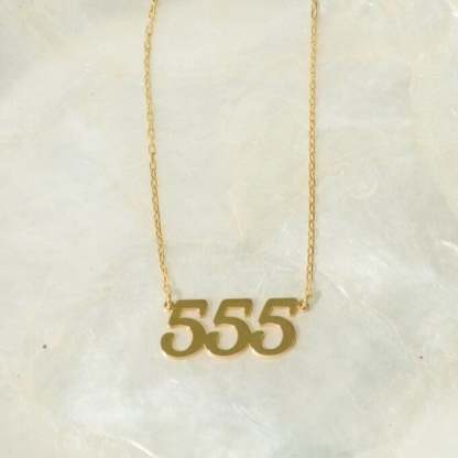 1 To 9 Luck Number Nameplate Personalized Custom Gold Plated Number Necklace-silviax