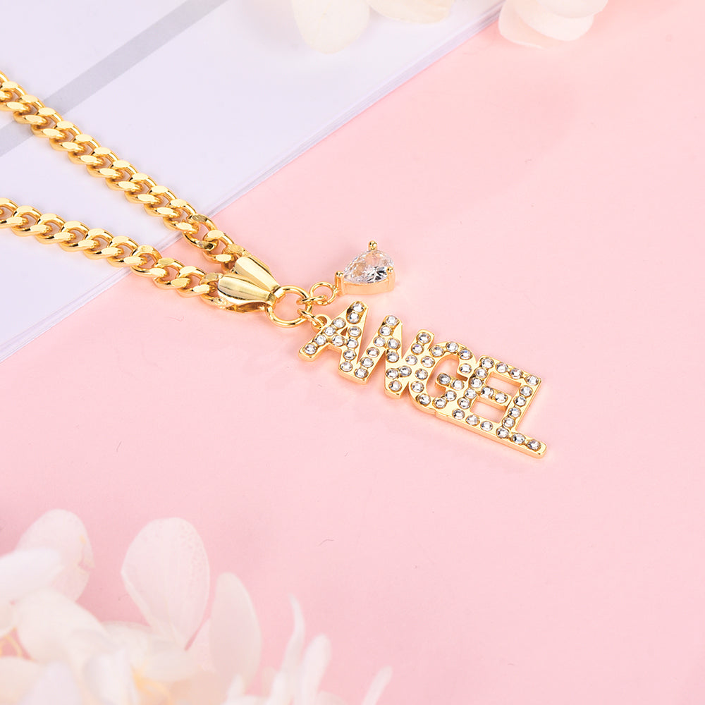 Gold Plated Personalized Two Tone Name Necklace Anniversary Gift For Her-silviax