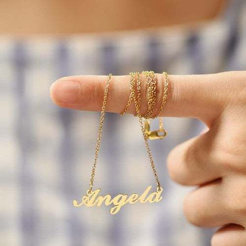 Personalized Custom Gold Plated Name Necklace Jewelry for Women Girl-silviax