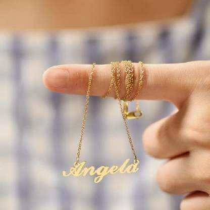Personalized Custom Gold Plated Name Necklace Jewelry for Women Girl-silviax