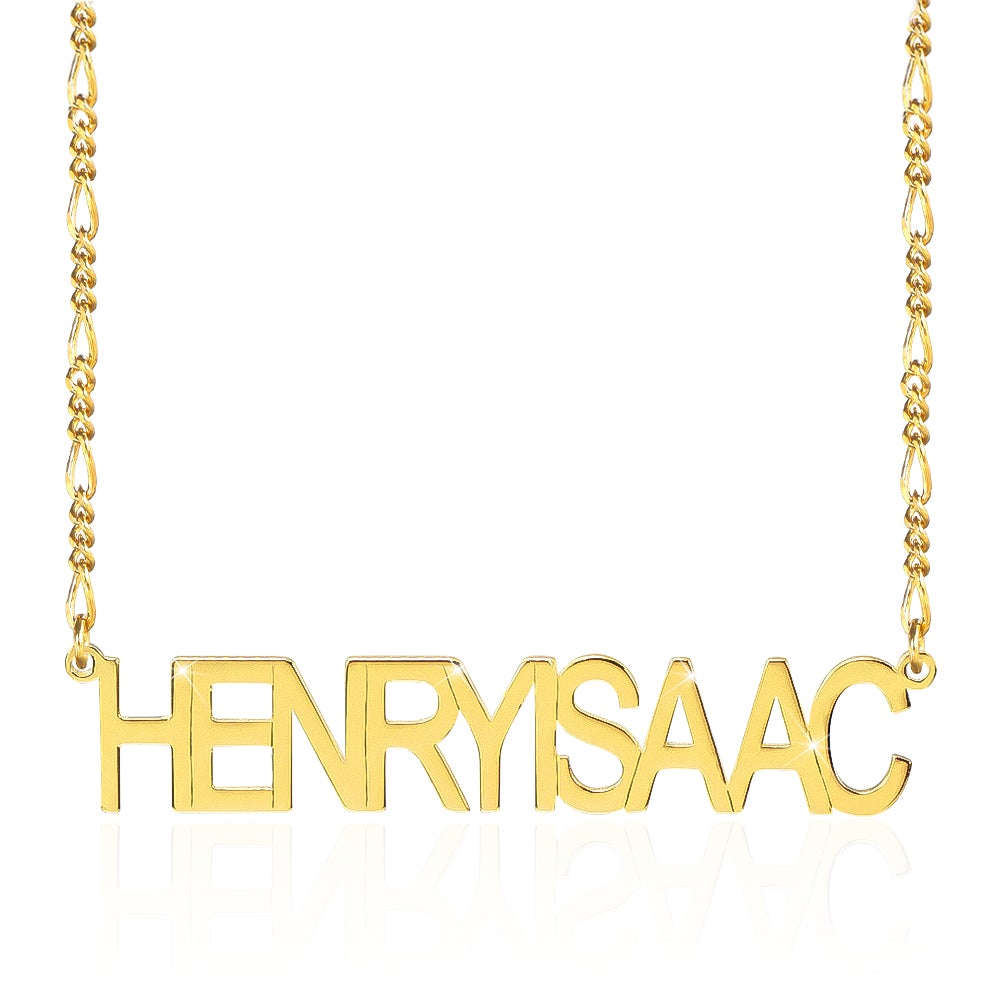 Gold Plated Personalized Capital Letter Name Necklace-silviax