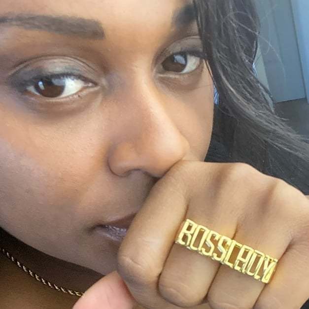 Double Finger Style Gold Plated Personalized Name Ring-silviax