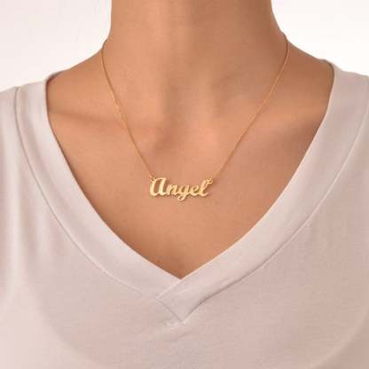 Script Personalized Custom Name Necklace Gold plated-silviax