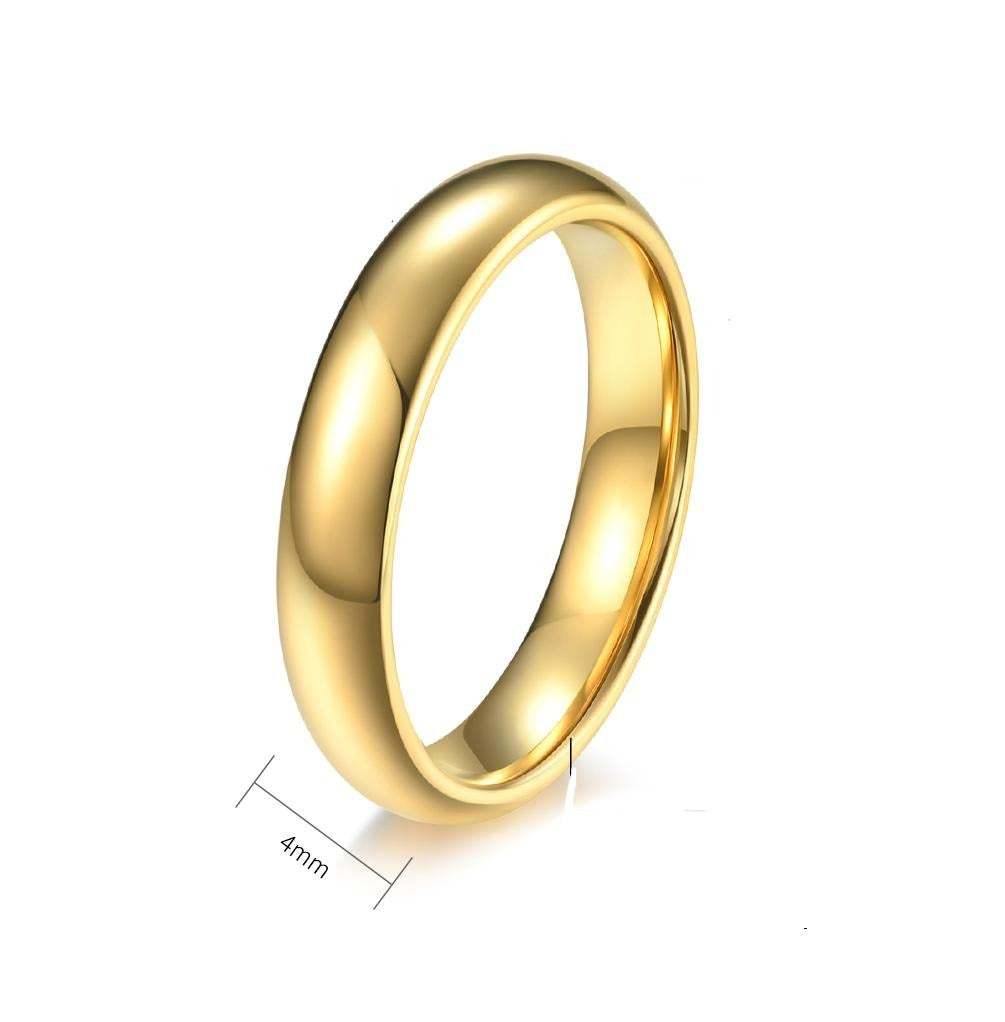 4mm 6mm 8mm Gold Plated Ring-silviax