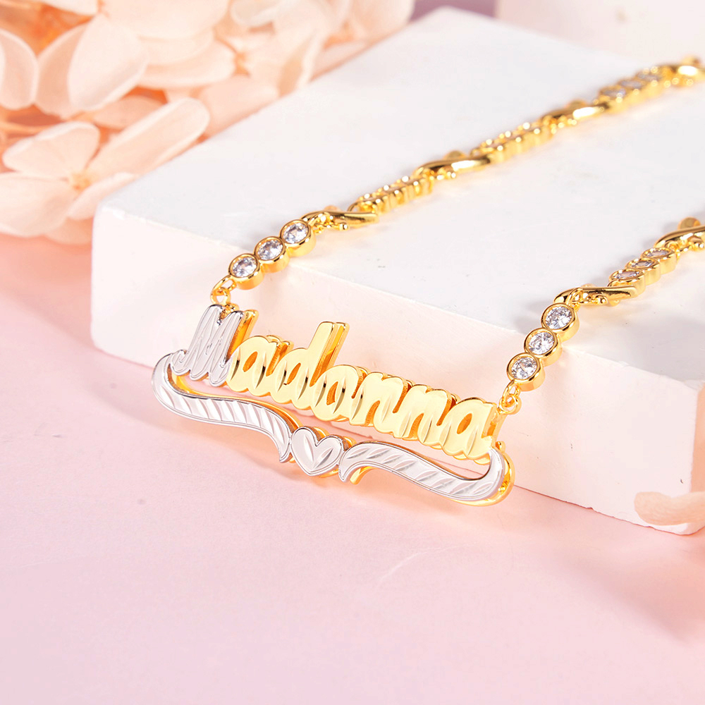 XOXO Chain Double Layer Personalized Custom Name Necklace-silviax