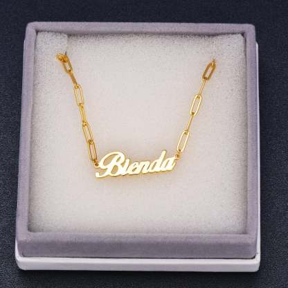 Lattice Chain Personalized Custom Gold Plated Name Bracelet-silviax