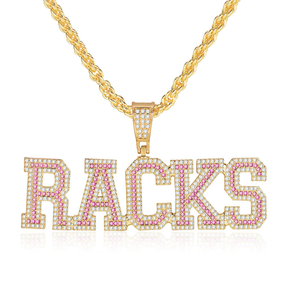 Rose Red Capital Letter Personalized Custom Initial Name Necklace-silviax