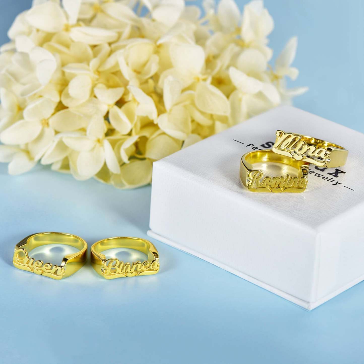 Gold Plated Personalized Name Heart Ring-silviax