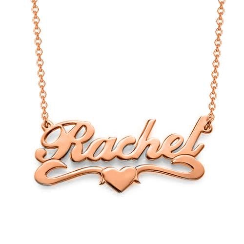 Heart Name Necklace Personalized Custom Gold Plated Mother Gift-silviax