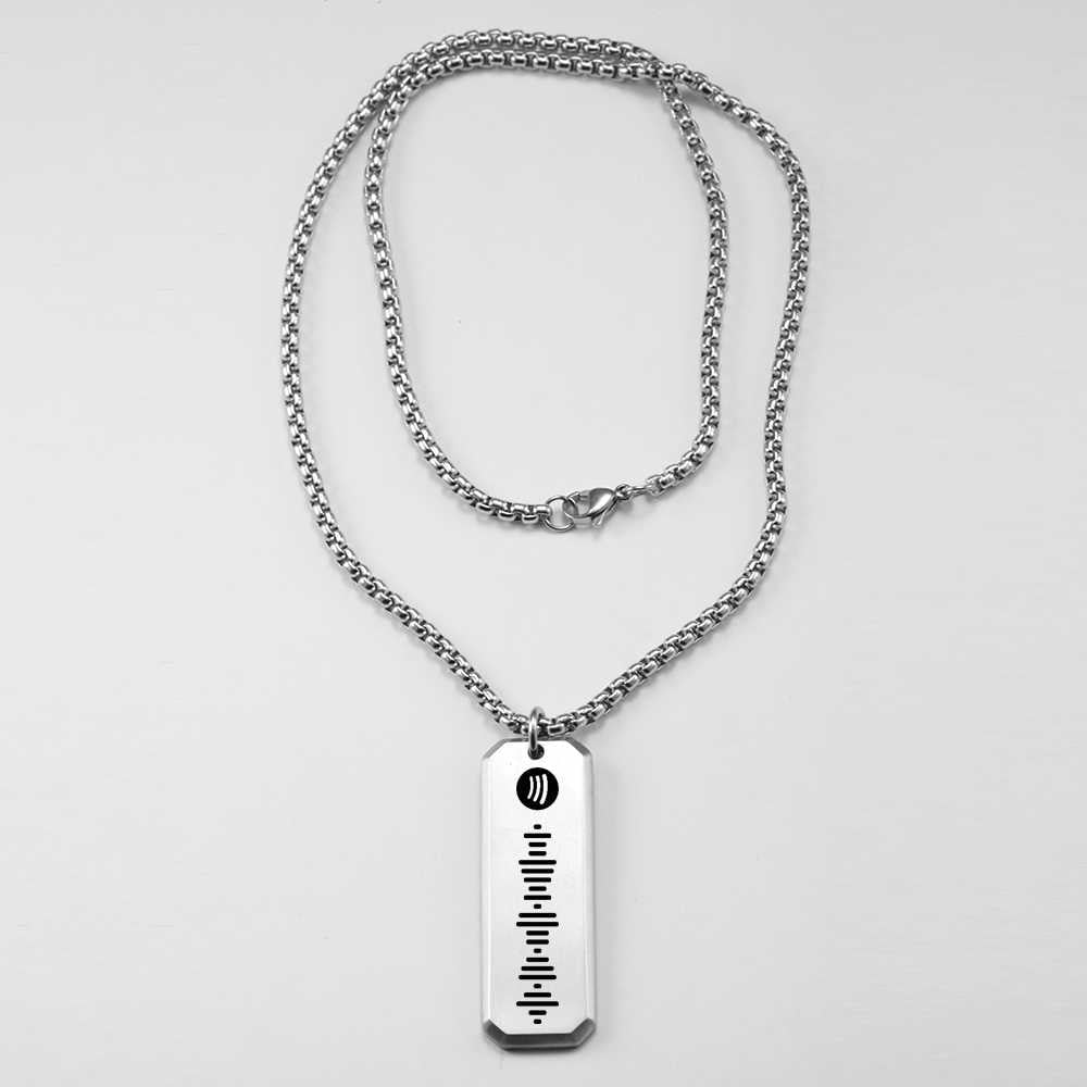 Music Spotify Scannable Code Personalized Custom Necklace-silviax