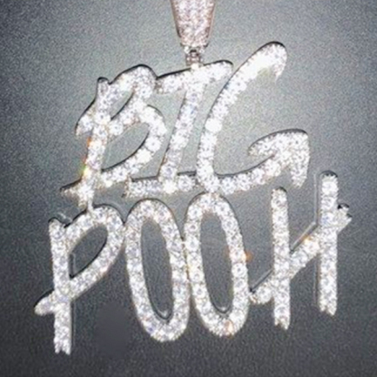 Custom Personalized Cursive Charm 2 to 8 Letters Pendant Initial Necklace Tennis Chain-silviax