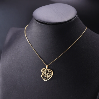 Personalized Gold Plated Best Friend Two Heart Charm Name Necklace-silviax