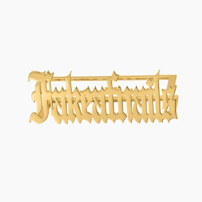 Custom Knuckles Name Ring Gold Plated Large Old English Nameplate Ring-silviax
