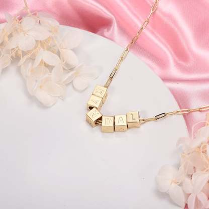 Cube Letter Pendant Personalized Custom Gold Plated Name Necklace-silviax
