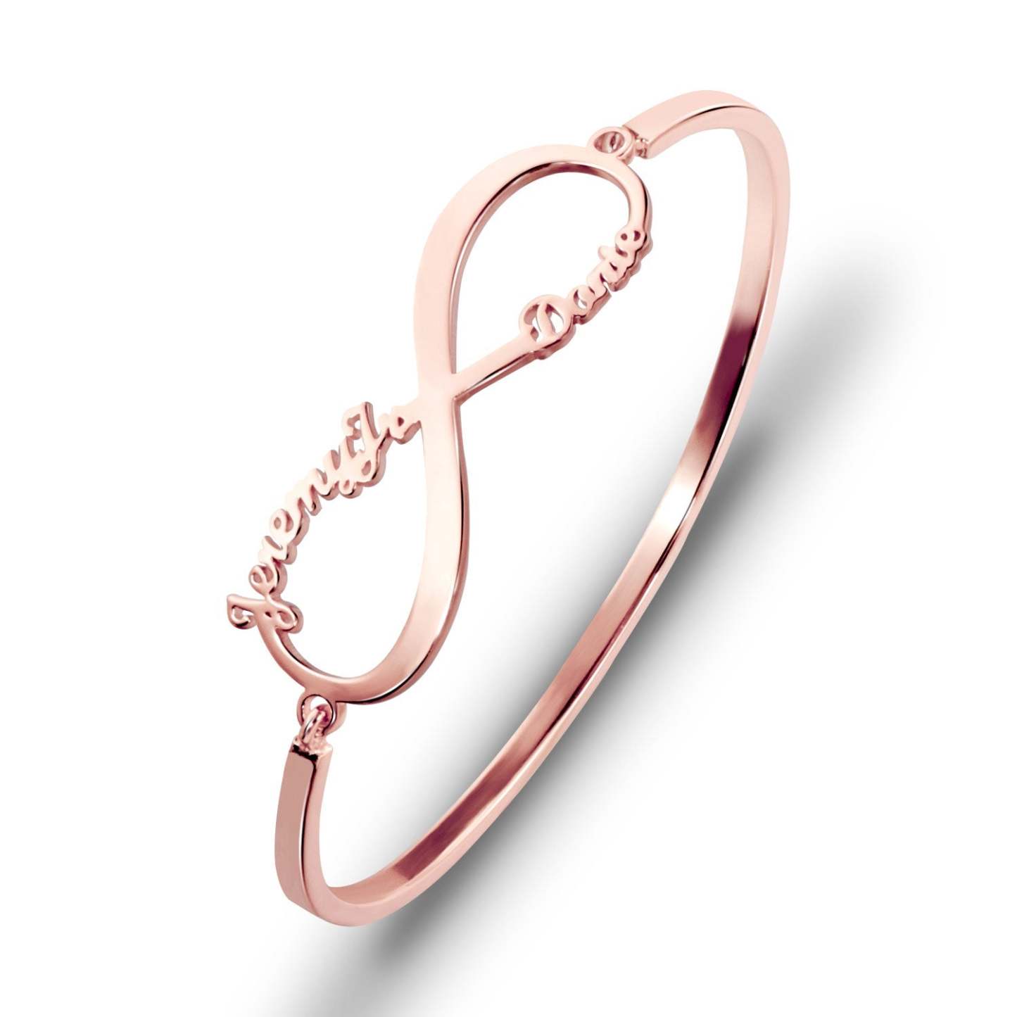 2 Name Infinity Symbol Bracelet Gold Plating-silviax