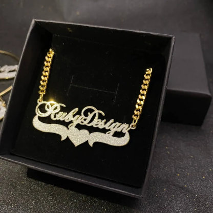 Acrylic Love Jewelry Set 3pcs Buddha Necklace Personalized Name Necklace And Bambom Earring