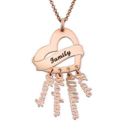 Mother Necklace With 1 To 4 Name Personalized Family Necklace-silviax