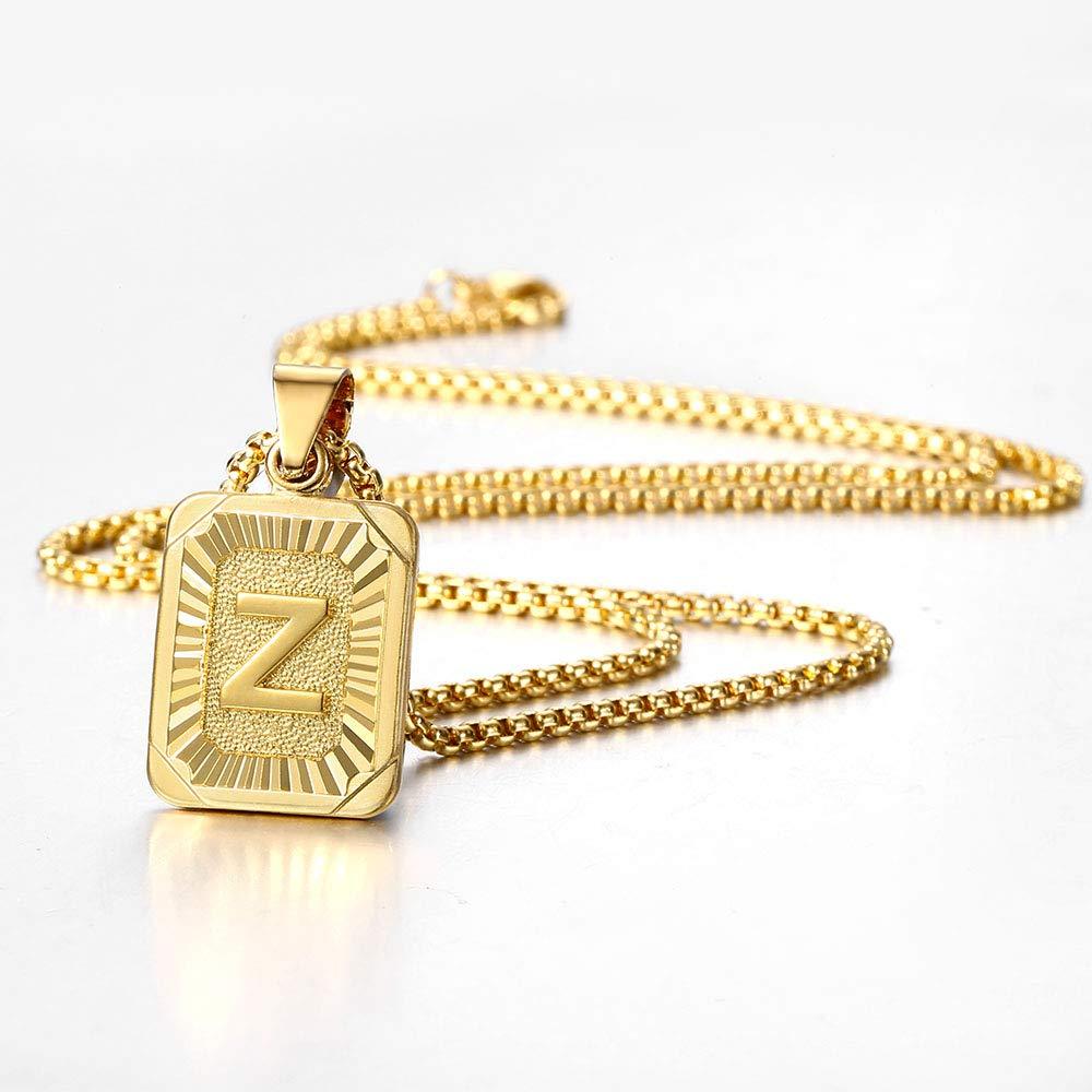 Gold Plated Initial Letter Pendant Necklace-silviax
