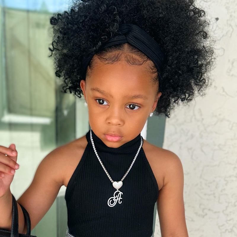 Tennis Chain Letter Pendant Custom Personalized Initial Necklace Zircon Chain Necklace