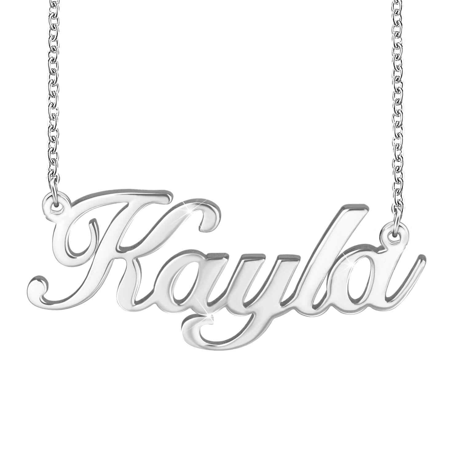 Nameplate Pendant Personalized Custom Gold Plated Name Necklace-silviax