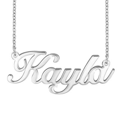 Nameplate Pendant Personalized Custom Gold Plated Name Necklace-silviax