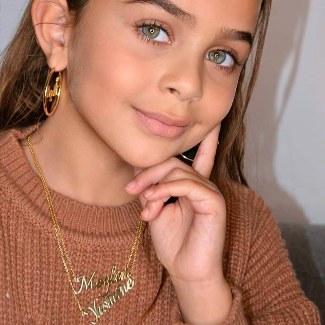 Gold Plated Personalized Two Names Layered Necklace-silviax
