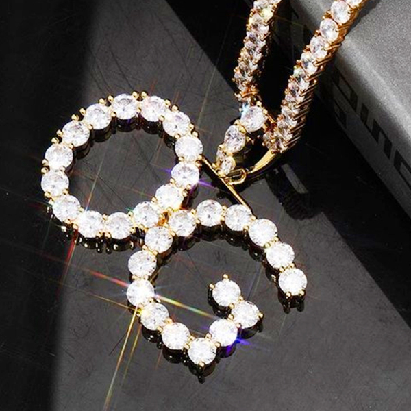 Hip Hop Custom Personalized Tennis 2 to 7 Letters Pendant Initial Necklace-silviax