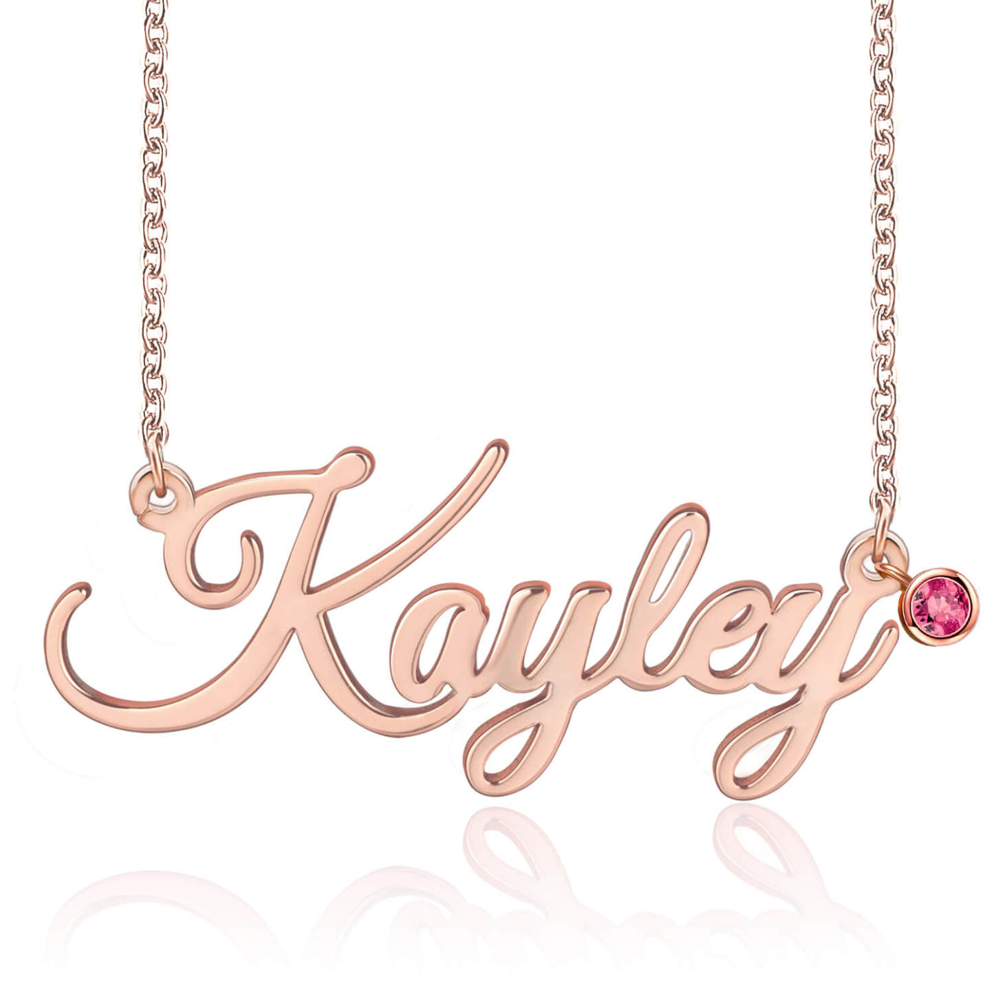 Gold Plated Personalized Custom Name Necklace with Birthstone Mother Gift-silviax
