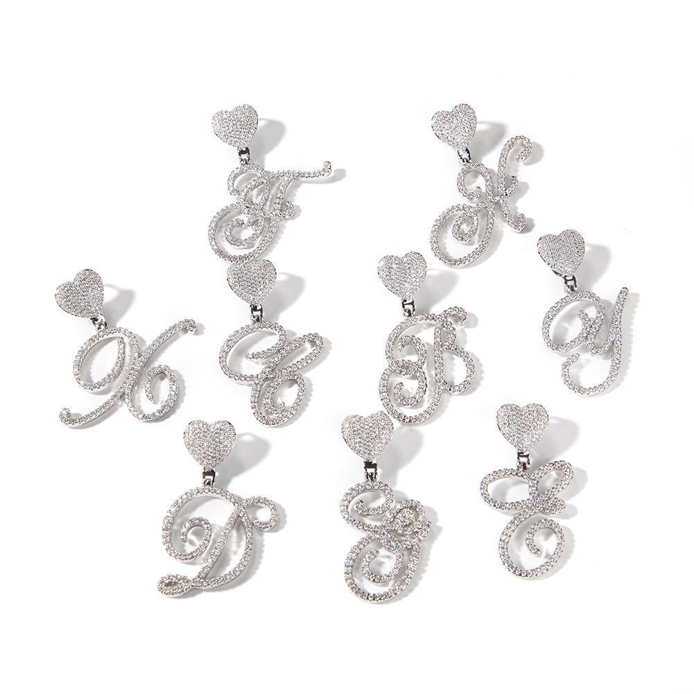 Tennis Chain Letter Pendant Custom Personalized Initial Necklace Zircon Chain Necklace -silviax