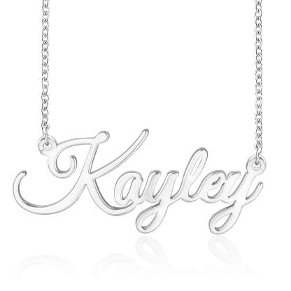 Personalized Custom Nameplate Pendant Gold Plated Name Necklace Jewelry Special Gift Women Girl Mom-silviax