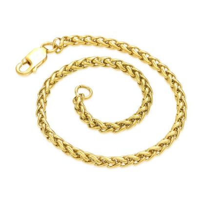 3mm/5mm Franco Chain Gold Plated Bracelet-silviax