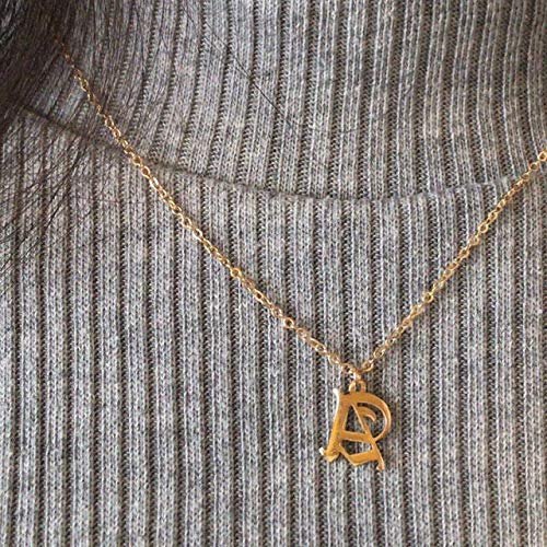 Gold Plating  Initial Necklace-silviax