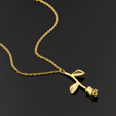 Rose Flower Pendant Necklace-silviax