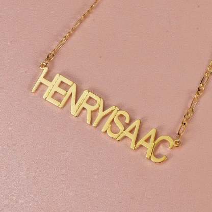Gold Plated Personalized Capital Letter Name Necklace-silviax